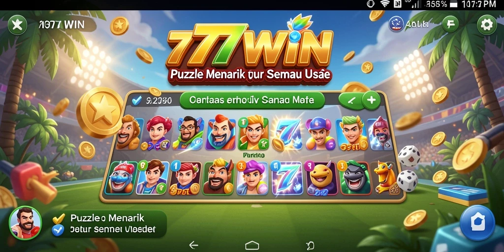 Tampilan gameplay puzzle yang penuh warna dan menantang.