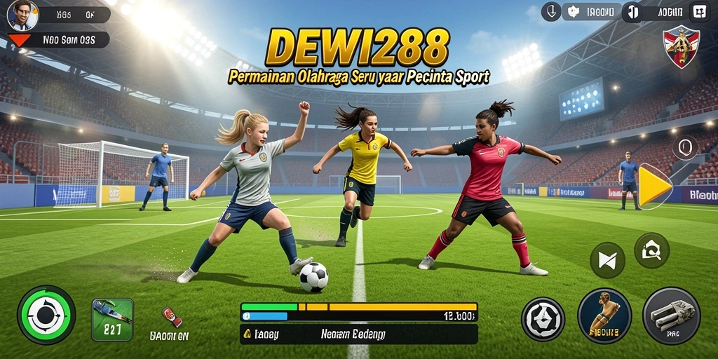 Tampilan gameplay DEWI288 dengan aksi olahraga yang mendebarkan.