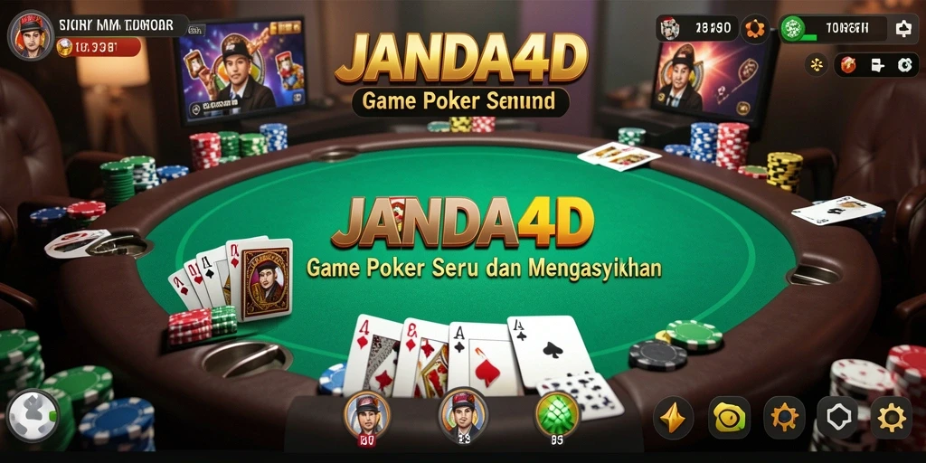 Tampilan gameplay seru di JANDA4D saat bermain Poker.