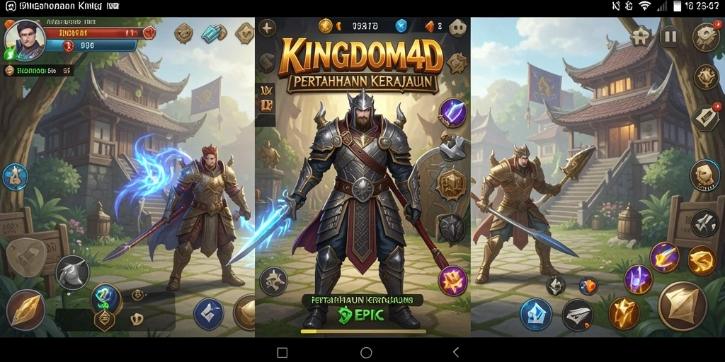 Tampilan gameplay seru dalam KINGDOM4D dengan strategi Tower Defense.