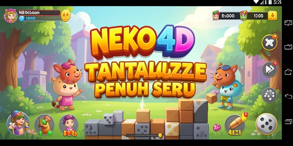 Screenshot gameplay NEKO4D yang menampilkan tantangan puzzle.