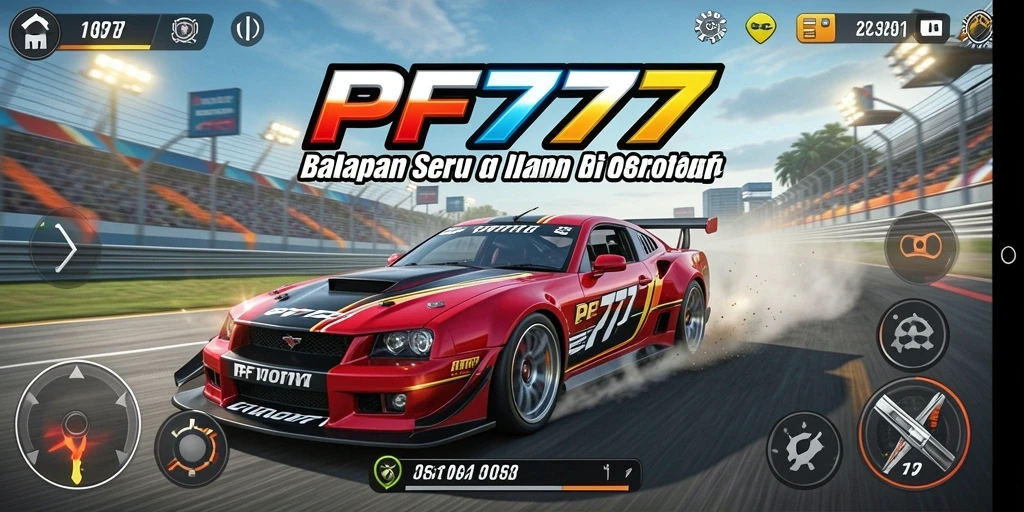 Tampilan gameplay balapan yang seru dan cepat di PF777.