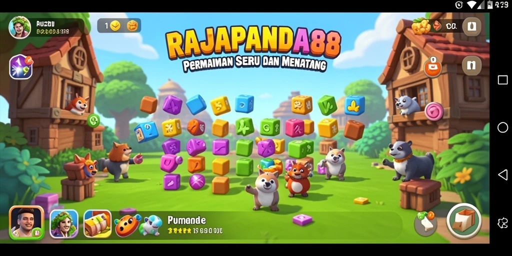 Screenshot gameplay RAJAPANDA88 menampilkan tantangan Puzzle yang menarik.