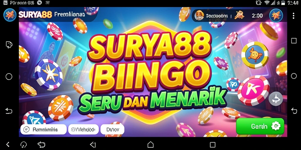Tampilan gameplay seru dalam permainan Bingo SURYA88.