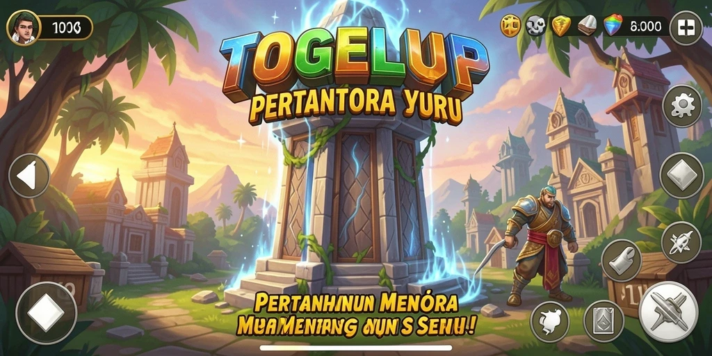 Gameplay TOGELUP dengan menara yang kokoh dan musuh yang beragam.