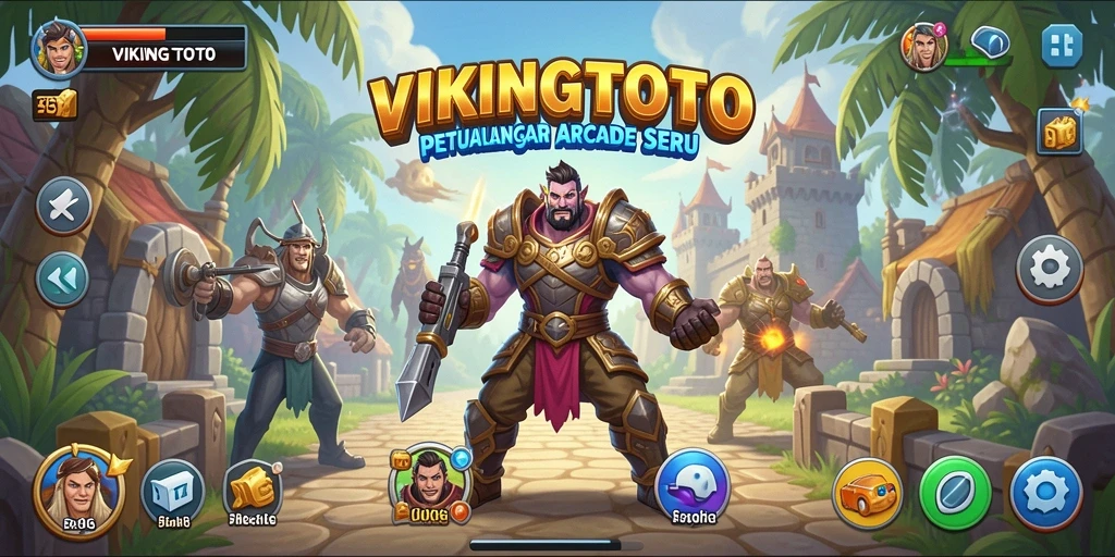 Tangkapan layar VIKINGTOTO menampilkan aksi seru dalam gameplay arcade.