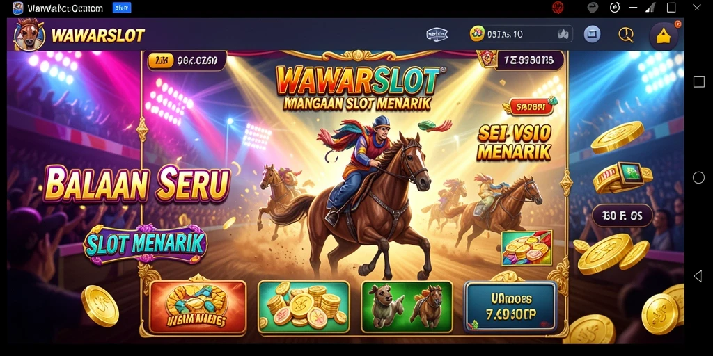 Tampilan gameplay balapan seru dalam WAWARSLOT.